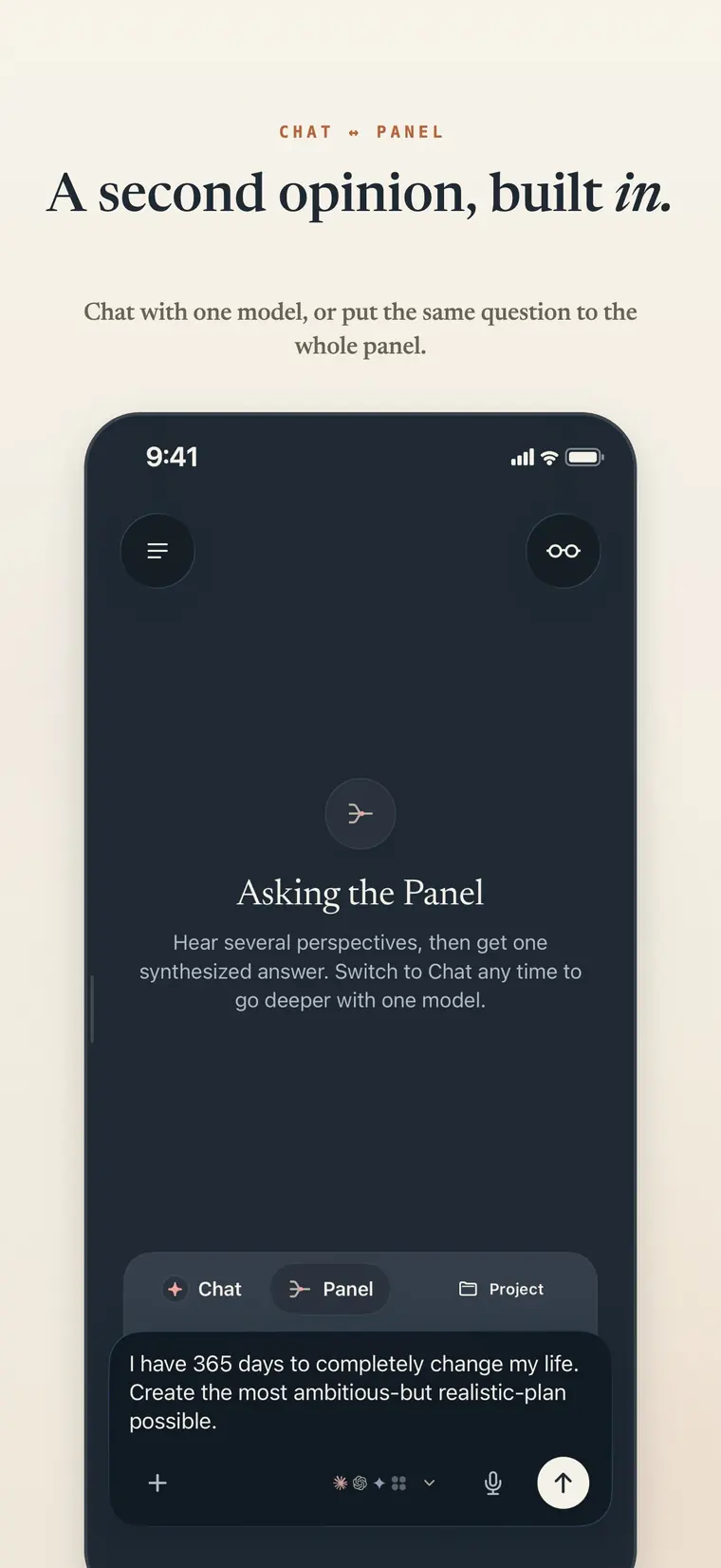 Prism switching between Chat and a full Panel
